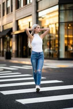 JUSTUSA Distressed Medium Wash Skinny Jeans Size 1